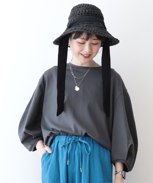 セール】UVカット7分袖タックプルオーバー（Tシャツ/カットソー