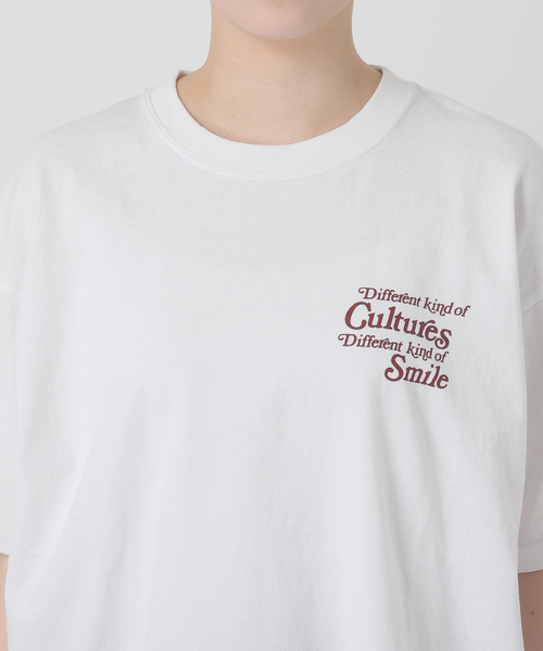 Russell Athletic（ラッセルアスレティック）の「【RUSSELL ATHLETIC/ラッセル・アスレティック】別注 print T-sh（Tシャツ/カットソー・レディース・ホワイト/ブラック系その他・FREE）」の3枚目の写真