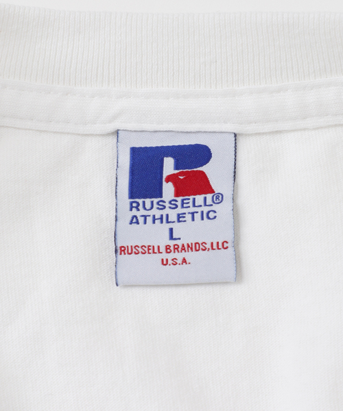 Russell Athletic（ラッセルアスレティック）の「【RUSSELL ATHLETIC/ラッセル・アスレティック】別注 print T-sh（Tシャツ/カットソー・レディース・ホワイト/ブラック系その他・FREE）」の12枚目の写真