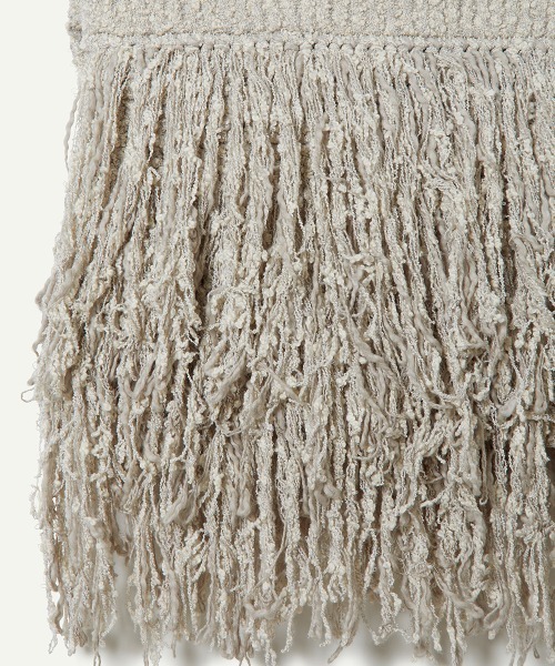 leinwande（ラインヴァンド）の「Hand Fringe Knit Dress / ハンドフリンジニットドレス（ワンピース・レディース・グレー/ブラック・FREE）」の9枚目の写真