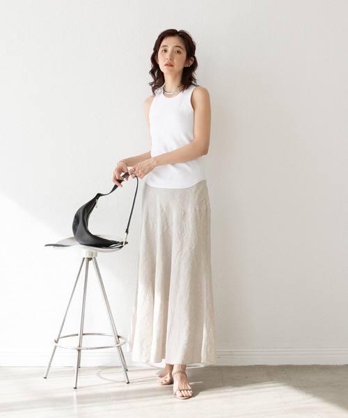 RIVE DROITE（リヴドロワ）の「カップインアメスリタンク（タンクトップ・レディース・ブラック/ホワイト/ベージュ・FREE）」の6枚目の写真