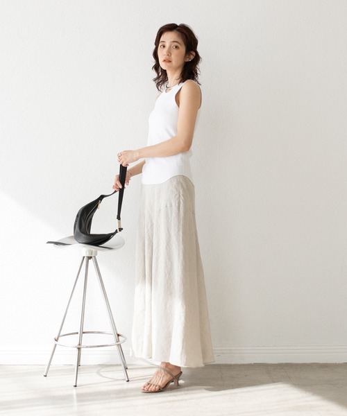 RIVE DROITE（リヴドロワ）の「カップインアメスリタンク（タンクトップ・レディース・ブラック/ホワイト/ベージュ・FREE）」の5枚目の写真