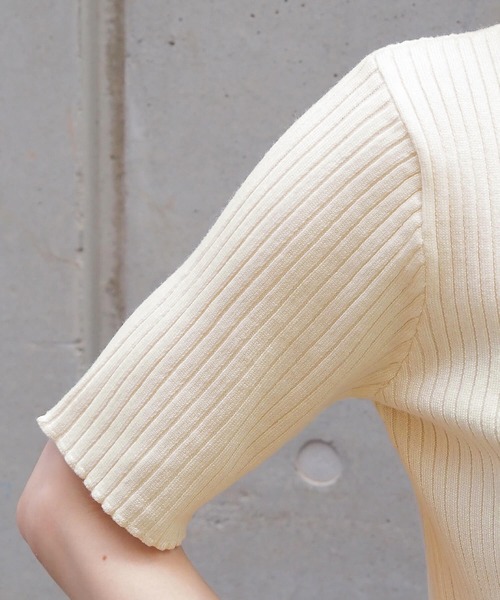 tiptop(ティップトップ)の「ダブルジップ半袖リブトップス(ニット/セーター・レディース・ブラック系その他/アイボリー/ブラック/サックスブルー/ホワイト系その他/レッド/ホワイト系その他2/ブラック系その他2・FREE)」の17枚目の写真