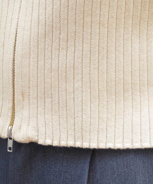 tiptop(ティップトップ)の「ダブルジップ半袖リブトップス(ニット/セーター・レディース・ブラック系その他/アイボリー/ブラック/サックスブルー/ホワイト系その他/レッド/ホワイト系その他2/ブラック系その他2・FREE)」の18枚目の写真