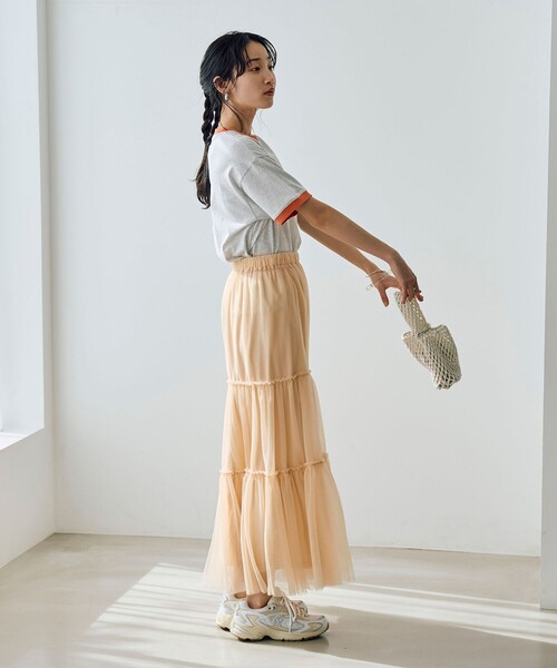 セール】2WAYチュールティアードスカート（スカート）｜coen（コーエン