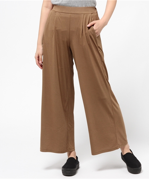 AZUL by moussy(アズールバイマウジー)の「TRピーチワイドパンツ(その他パンツ・レディース・カーキ系/ネイビー/キャメル/ボルドー/ブラック/ダークカーキ・MEDIUM/SMALL/LARGE)」の5枚目の写真