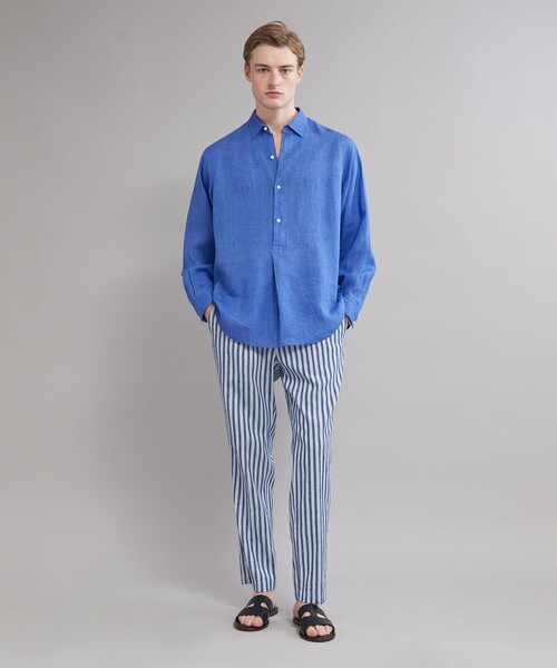 SOVEREIGN（ソブリン）の「＜SOVEREIGN＞ソリッド プルオーバー シャツ（シャツ/ブラウス・メンズ・ネイビー/ホワイト/ロイヤルブルー・S/M/L/XL）」の4枚目の写真