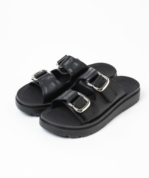 niko and...（ニコアンド）の「オリジナルWベルトサンダル（サンダル・レディース・ブラック/アイボリー・MEDIUM/LARGE）」の15枚目の写真