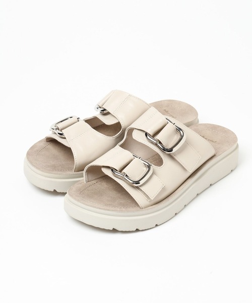 niko and...（ニコアンド）の「オリジナルWベルトサンダル（サンダル・レディース・ブラック/アイボリー・MEDIUM/LARGE）」の16枚目の写真