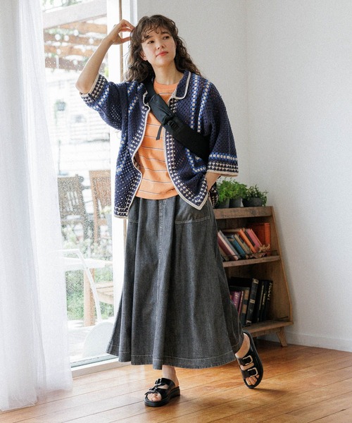 niko and...（ニコアンド）の「オリジナルWベルトサンダル（サンダル・レディース・ブラック/アイボリー・MEDIUM/LARGE）」の5枚目の写真