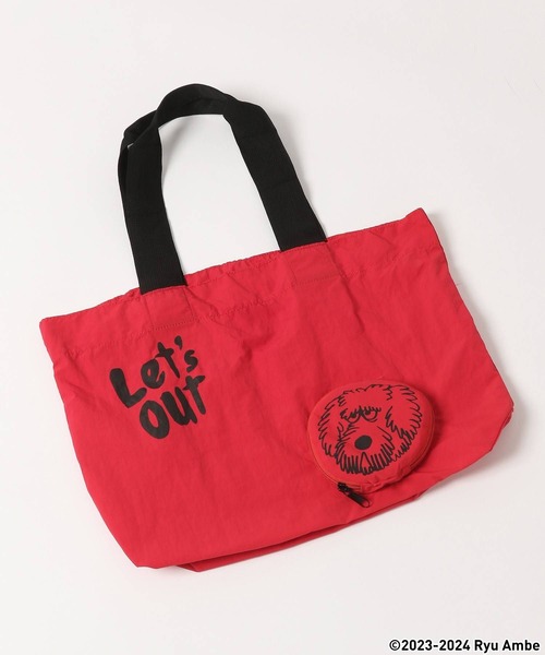 RAGEBLUE（レイジブルー）の「【Ryu Ambe】コラボポケッタブルエコバッグ（エコバッグ/サブバッグ・メンズ・グリーン/レッド・FREE）」の5枚目の写真