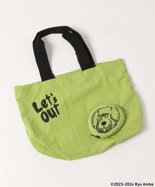 RAGEBLUE（レイジブルー）の「【Ryu Ambe】コラボポケッタブルエコバッグ（エコバッグ/サブバッグ・メンズ・グリーン/レッド・FREE）」の6枚目の写真