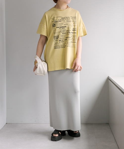 PUAL CE CIN(ピュアルセシン)の「2WAYマルチロゴプリントTシャツ(Tシャツ/カットソー・レディース・グレー/オフホワイト/イエロー・FREE)」の18枚目の写真