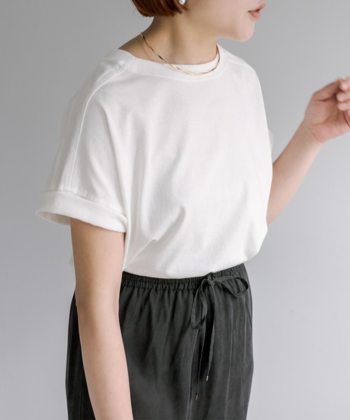 PUAL CE CIN(ピュアルセシン)の「2WAYマルチロゴプリントTシャツ(Tシャツ/カットソー・レディース・グレー/オフホワイト/イエロー・FREE)」の6枚目の写真