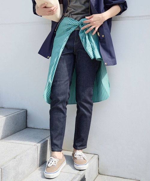 Healthy denim（ヘルシーデニム）の「【Healthy DENIM】別注/ミッドライズテーパードデニム-H.Salt Midrise Tapered（デニムパンツ・レディース・ブルー/ネイビー・22/24/23）」の18枚目の写真