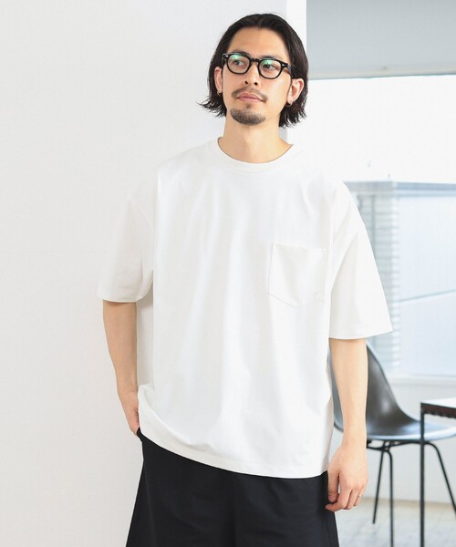 B:MING by BEAMS（ビーミングバイビームス）の「B:MING by BEAMS / ランド アンド ウォーター クルーネック ポケット Tシャツ（セットアップ対応）（Tシャツ/カットソー・メンズ・ブルー/グレー/オフホワイト/ブラック・LARGE/X-LARGE/SMALL/MEDIUM）」の7枚目の写真