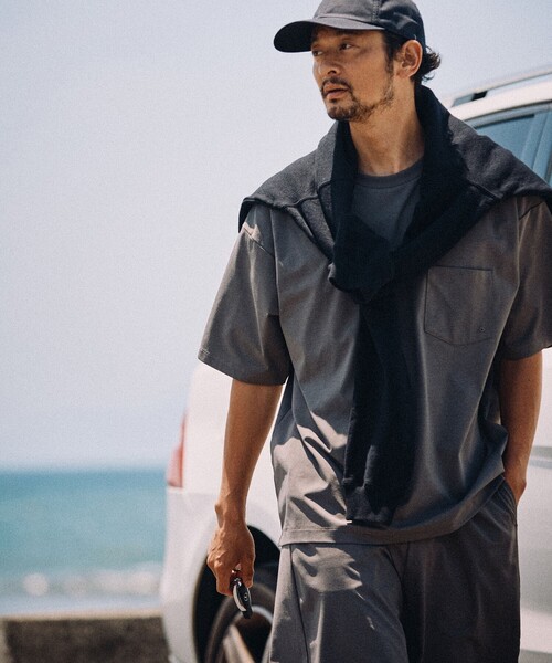 B:MING by BEAMS（ビーミングバイビームス）の「B:MING by BEAMS / ランド アンド ウォーター クルーネック ポケット Tシャツ（セットアップ対応）（Tシャツ/カットソー・メンズ・ブルー/グレー/オフホワイト/ブラック・LARGE/X-LARGE/SMALL/MEDIUM）」の12枚目の写真