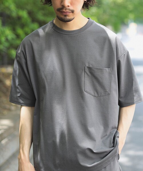 B:MING by BEAMS（ビーミングバイビームス）の「B:MING by BEAMS / ランド アンド ウォーター クルーネック ポケット Tシャツ（セットアップ対応）（Tシャツ/カットソー・メンズ・ブルー/グレー/オフホワイト/ブラック・LARGE/X-LARGE/SMALL/MEDIUM）」の15枚目の写真