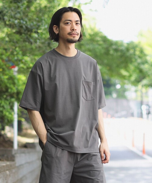 B:MING by BEAMS（ビーミングバイビームス）の「B:MING by BEAMS / ランド アンド ウォーター クルーネック ポケット Tシャツ（セットアップ対応）（Tシャツ/カットソー・メンズ・ブルー/グレー/オフホワイト/ブラック・LARGE/X-LARGE/SMALL/MEDIUM）」の16枚目の写真