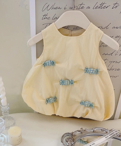 aimoha（アイモハ）の「aimoha-KIDS-ノースリーブトップス（シャツ/ブラウス・キッズ・イエロー系その他/ピンク系その他/ピンク系その他2/イエロー系その他2・90/100/110/120/130/80/140）」の2枚目の写真