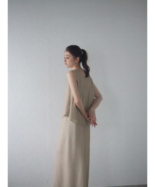 新品即決 back touch MINERTE】nuance slit バックスリット / blouse トップス