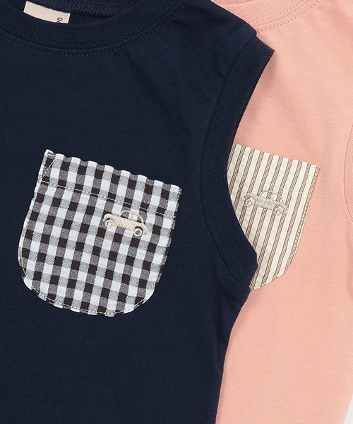 petit main（プティマイン）の「【接触冷感】アソートタンクトップ（タンクトップ・キッズ・ベージュ/ネイビー/オレンジ/ライトグリーン・80ｃｍ/90cm/110cm/100cm/120cm/130cm）」の17枚目の写真