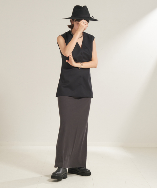 数回着用】plage SOFT WOOL ベスト 36サイズ 黒（Plage（ベスト