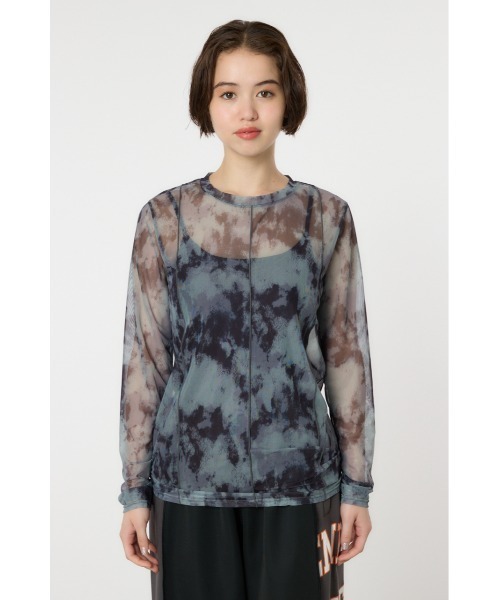 RODEO CROWNS WIDE BOWL（ロデオクラウンズワイドボウル）の「ニュアンスパターンシアートップス（Tシャツ/カットソー・レディース・オレンジ系その他/イエロー系その他/ブラック系その他・FREE）」の9枚目の写真