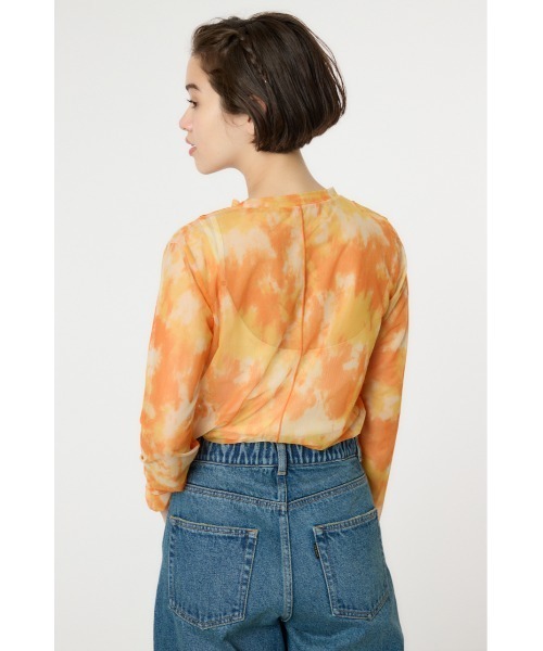 RODEO CROWNS WIDE BOWL（ロデオクラウンズワイドボウル）の「ニュアンスパターンシアートップス（Tシャツ/カットソー・レディース・オレンジ系その他/イエロー系その他/ブラック系その他・FREE）」の6枚目の写真