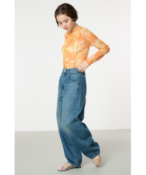 RODEO CROWNS WIDE BOWL（ロデオクラウンズワイドボウル）の「ニュアンスパターンシアートップス（Tシャツ/カットソー・レディース・オレンジ系その他/イエロー系その他/ブラック系その他・FREE）」の7枚目の写真