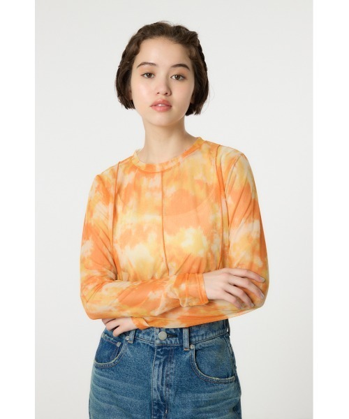 RODEO CROWNS WIDE BOWL（ロデオクラウンズワイドボウル）の「ニュアンスパターンシアートップス（Tシャツ/カットソー・レディース・オレンジ系その他/イエロー系その他/ブラック系その他・FREE）」の22枚目の写真