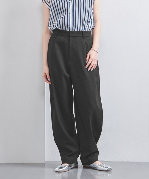 UNITED ARROWS（ユナイテッドアローズ）の「ジョーゼット バレル パンツ（スラックス・レディース・ナチュラル/ブラック・36/38）」の3枚目の写真
