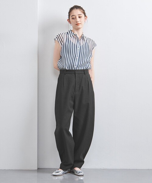 ■専用■美品 ユナイテッドアローズ TOKYO 2万 ジョーゼットパンツ グレー ジョーゼット バレル パンツ
