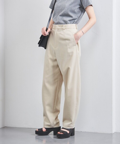 UNITED ARROWS（ユナイテッドアローズ）の「ジョーゼット バレル パンツ（スラックス・レディース・ナチュラル/ブラック・36/38）」の7枚目の写真