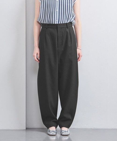 UNITED ARROWS（ユナイテッドアローズ）の「ジョーゼット バレル パンツ（スラックス・レディース・ナチュラル/ブラック・36/38）」の11枚目の写真