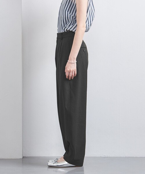 UNITED ARROWS（ユナイテッドアローズ）の「ジョーゼット バレル パンツ（スラックス・レディース・ナチュラル/ブラック・36/38）」の12枚目の写真