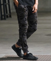 mp12528-back shaggy boa bonding camouflage pants スウェットパンツ