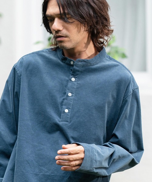 CAMBIO コーデュロイ ノーカラーシャツ CAMBIO コーデュロイ ノーカラーシャツ