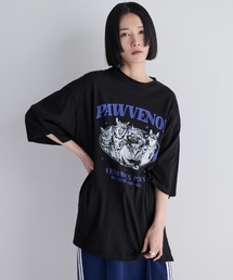 オーバーサイズメニーキャットコットンTシャツ