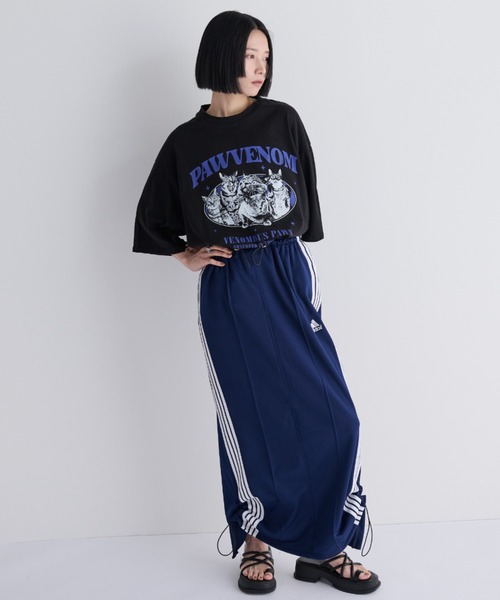MERLOT（メルロー）の「オーバーサイズメニーキャットコットンTシャツ（Tシャツ/カットソー・レディース・ホワイト/ブラック/グレー・FREE）」の16枚目の写真