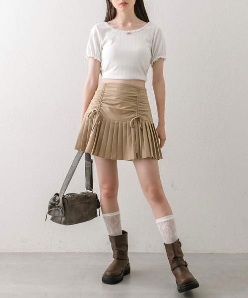 OLIVE des OLIVE（オリーブデオリーブ）の「ピコレーストップス（Tシャツ/カットソー・レディース・オフホワイト/サックスブルー/その他/ブラック/レッド・FREE）」の7枚目の写真