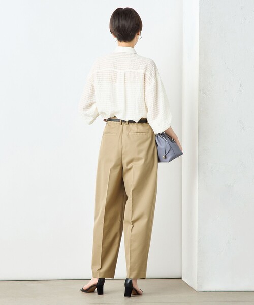 NOLLEY’S Sophi（ノーリーズソフィ）の「モールボーダーボウタイブラウス（シャツ/ブラウス・レディース・オフホワイト/ブラック・38）」の3枚目の写真