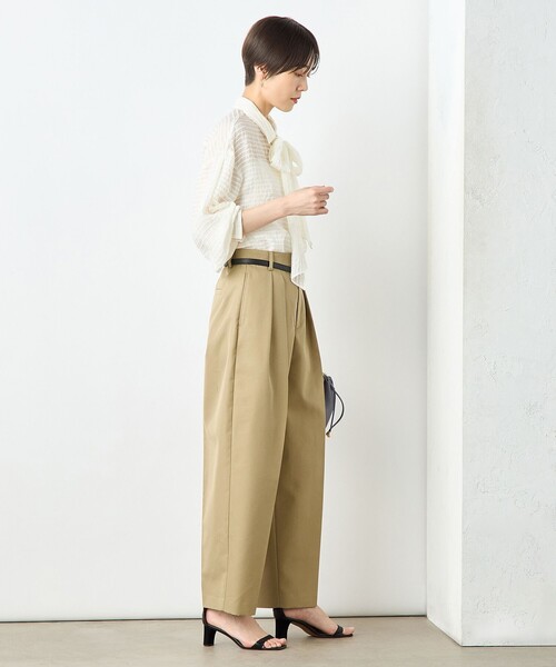 NOLLEY’S Sophi（ノーリーズソフィ）の「モールボーダーボウタイブラウス（シャツ/ブラウス・レディース・オフホワイト/ブラック・38）」の4枚目の写真