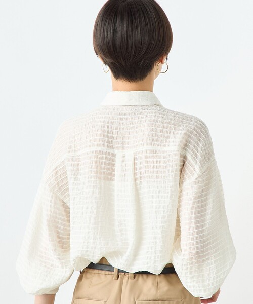 NOLLEY’S Sophi（ノーリーズソフィ）の「モールボーダーボウタイブラウス（シャツ/ブラウス・レディース・オフホワイト/ブラック・38）」の7枚目の写真
