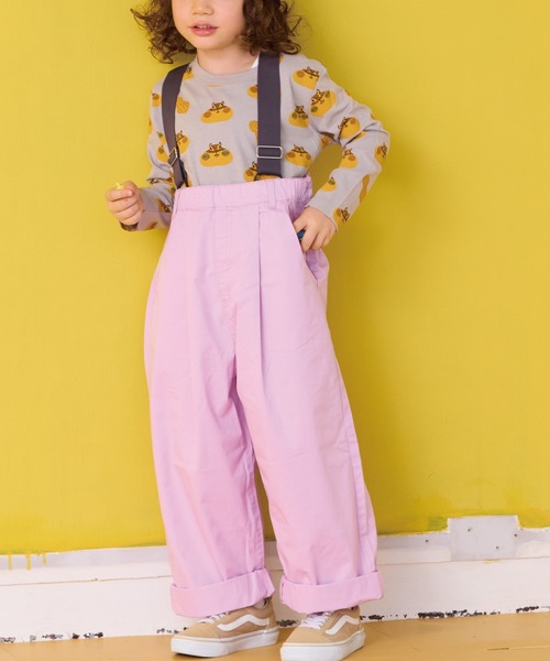 BIG FIELD(ビッグフィールド)の「ツイル/エヴォルブサロペット(サロペット/オーバーオール・キッズ・チャコール/アイボリー/ライトピンク・90/100/110/120/150/140/130)」の6枚目の写真