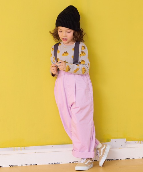 BIG FIELD(ビッグフィールド)の「ツイル/エヴォルブサロペット(サロペット/オーバーオール・キッズ・チャコール/アイボリー/ライトピンク・90/100/110/120/150/140/130)」の5枚目の写真