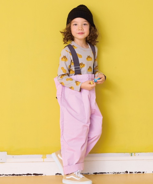 BIG FIELD(ビッグフィールド)の「ツイル/エヴォルブサロペット(サロペット/オーバーオール・キッズ・チャコール/アイボリー/ライトピンク・90/100/110/120/150/140/130)」の18枚目の写真