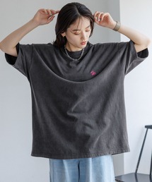RAGEBLUE | ワンポイント刺繍/ピグメントBIGTシャツ(Tシャツ/カットソー)