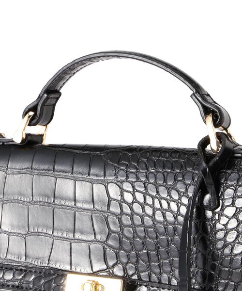 N.(N. Natural Beauty Basic)(エヌエヌナチュラルビューティーベーシック)の「◆ベルトデザイン型押しショルダーバッグ(ショルダーバッグ・レディース・ブラック/ブラウン・フリ-)」の10枚目の写真