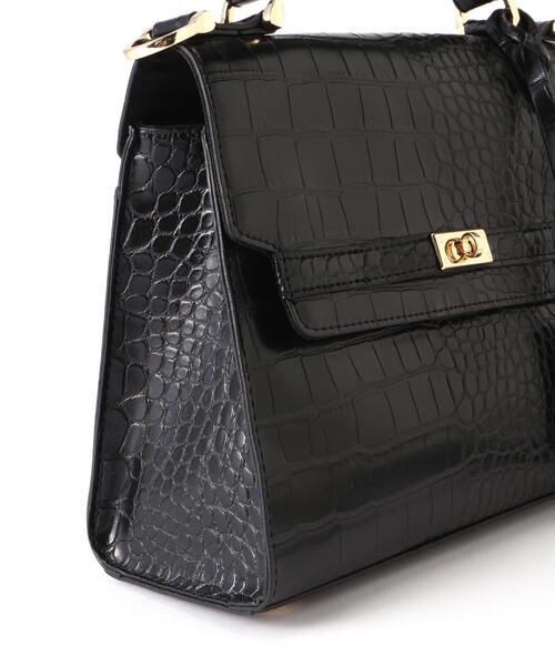 N.(N. Natural Beauty Basic)(エヌエヌナチュラルビューティーベーシック)の「◆ベルトデザイン型押しショルダーバッグ(ショルダーバッグ・レディース・ブラック/ブラウン・フリ-)」の13枚目の写真